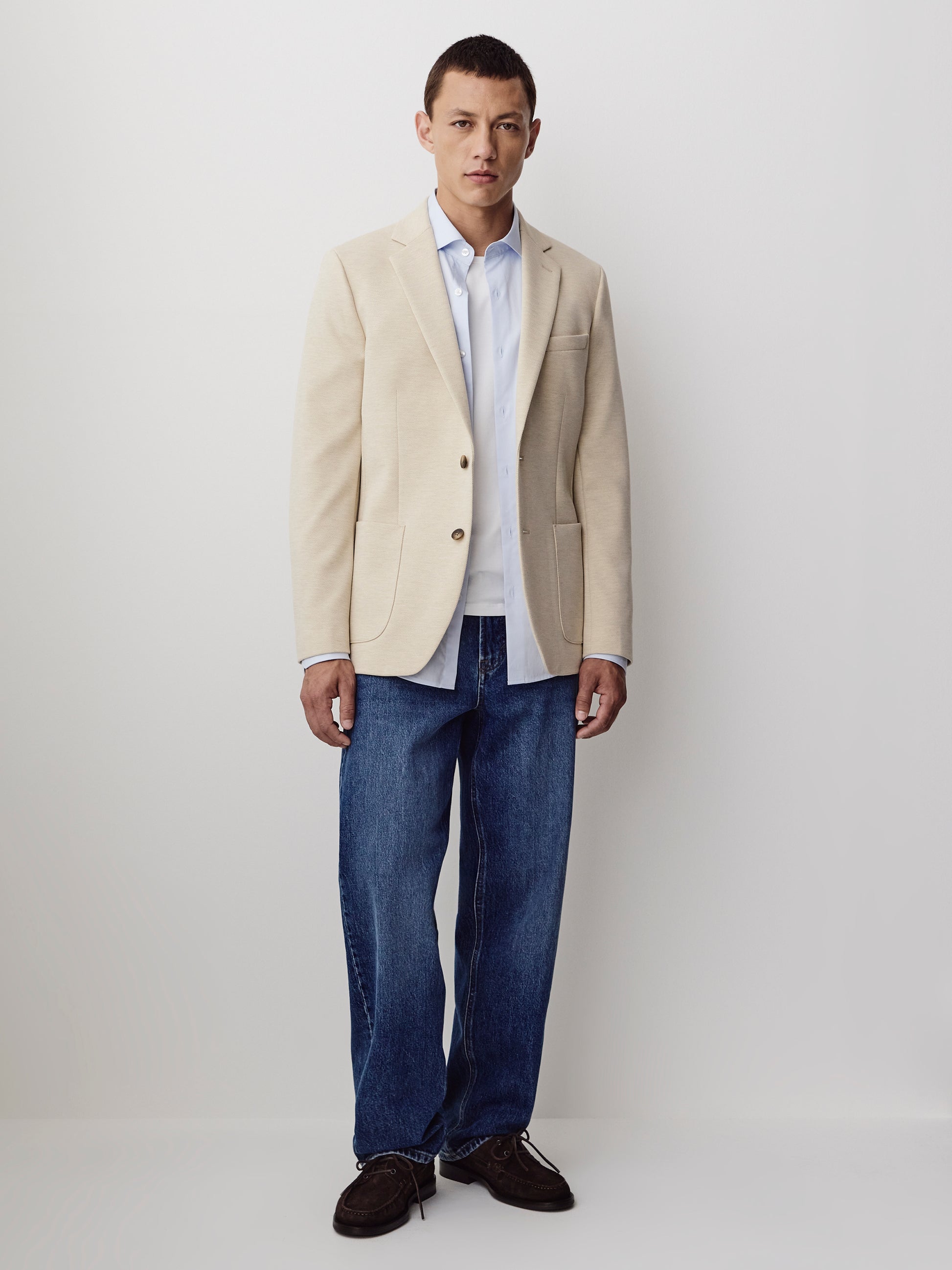 Slim Fit Knit Blazer