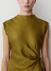 Satin Wrap Dress With Front Tie
