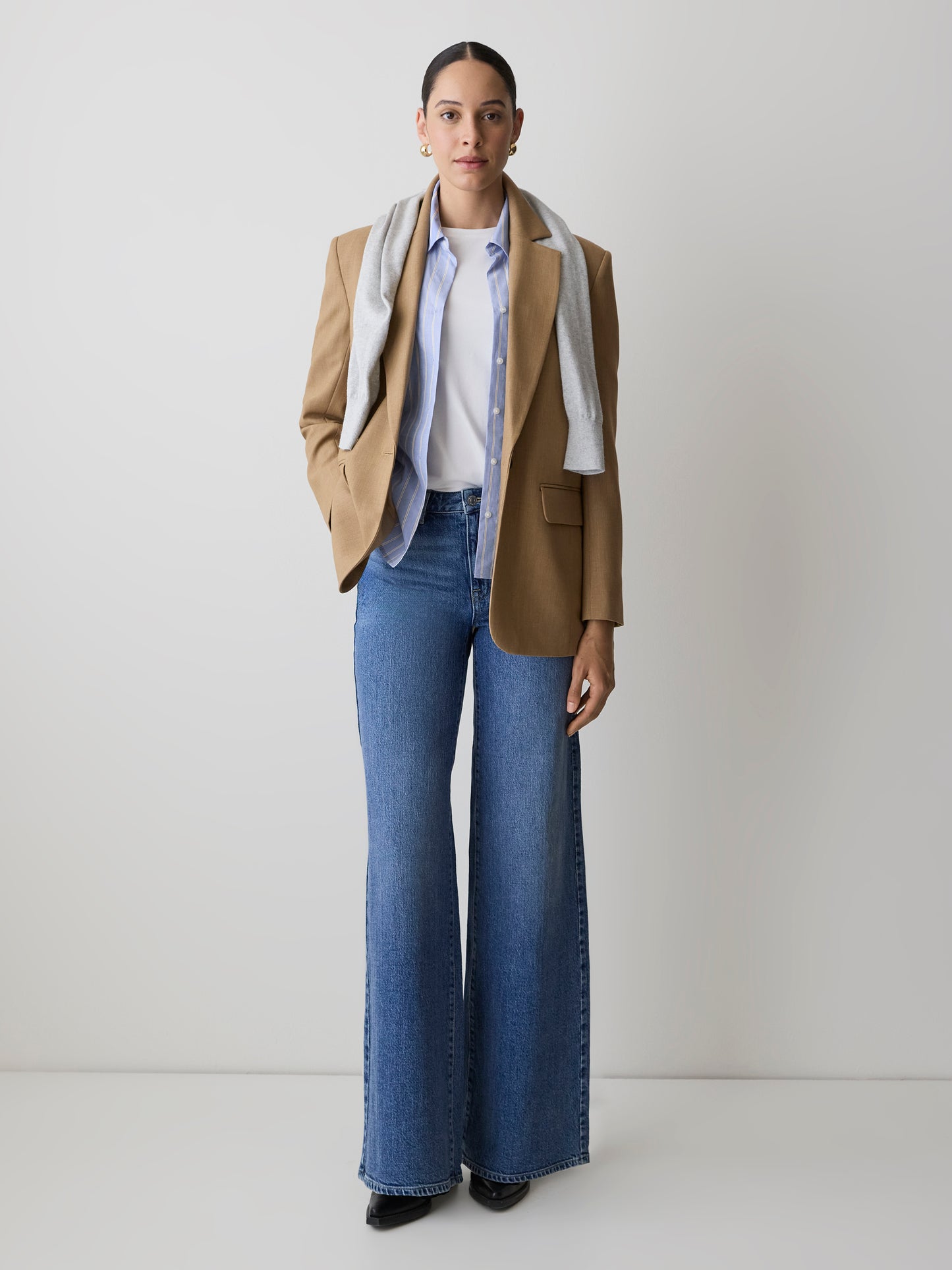 Veston Ample à Boutonnage Simple