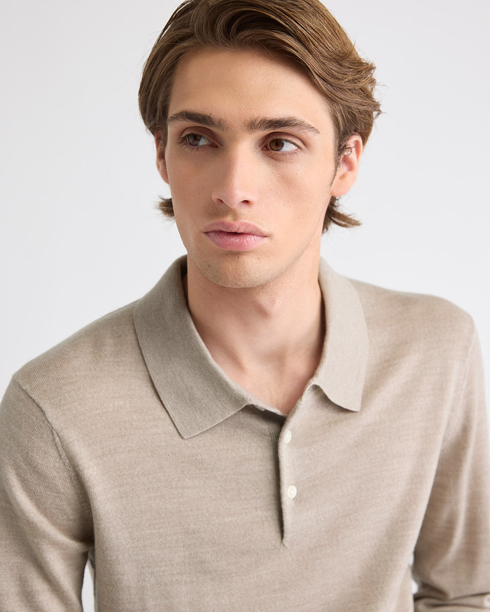 Merino Wool Polo Sweater