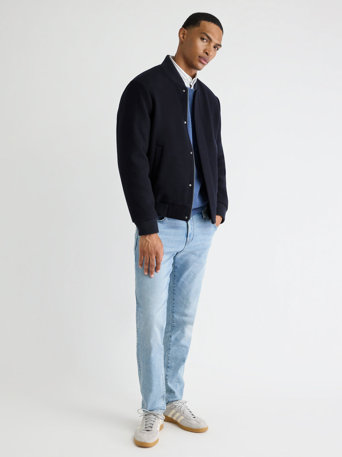 Wool-Blend Bomber Jacket