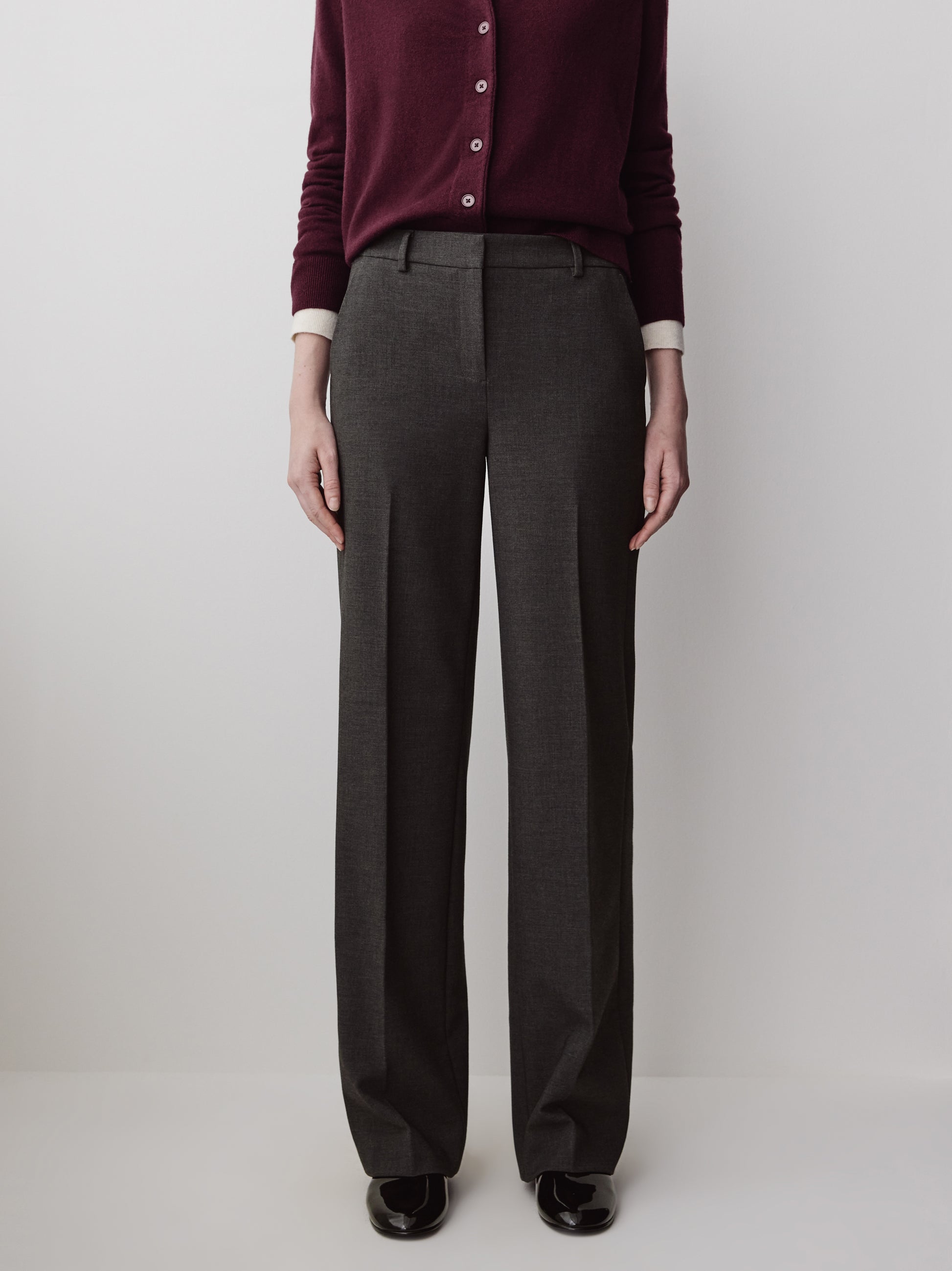 Mid-Rise Wide-Leg Heavy Twill Pant