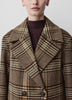 Woven Wool Blend Double-Breasted Long Coat