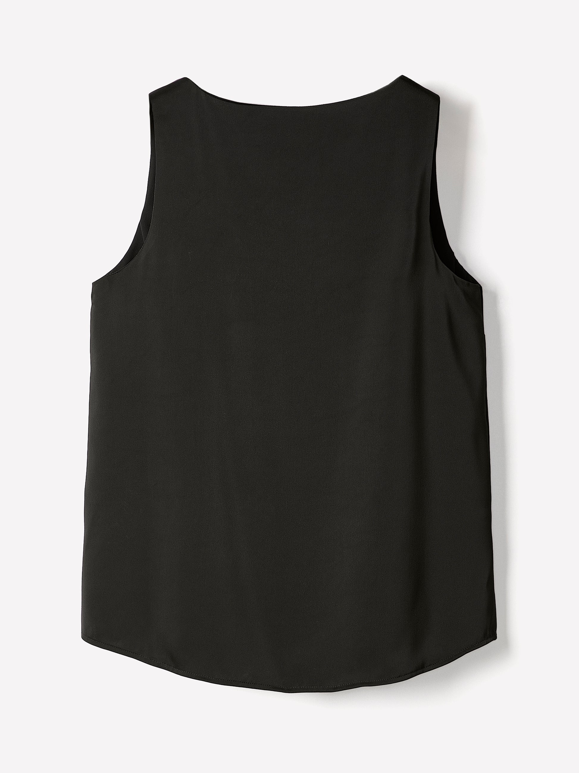 Woven Satin Cami Blouse U Neck