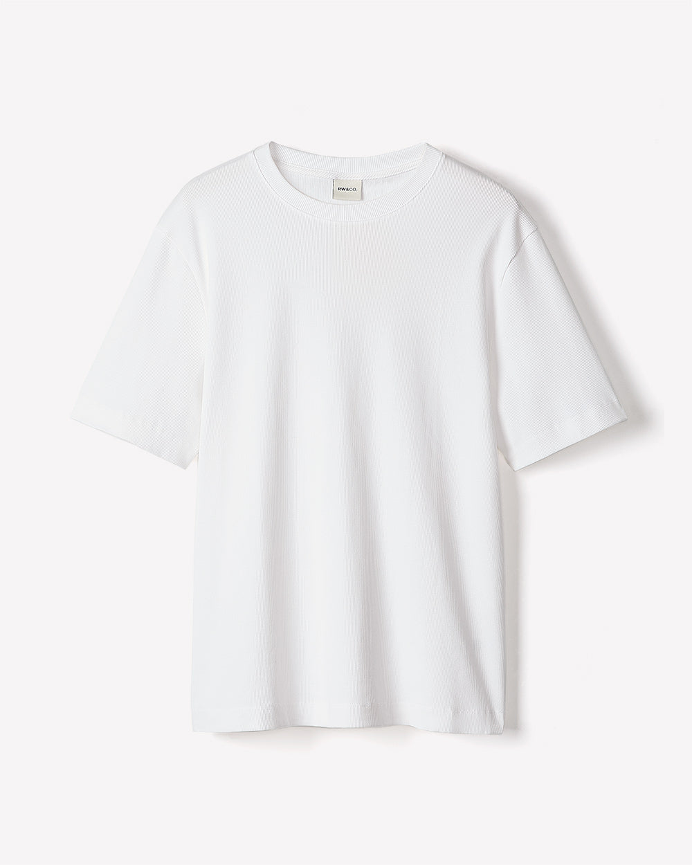 Short-Sleeve Crew-Neck Ribbed Tee