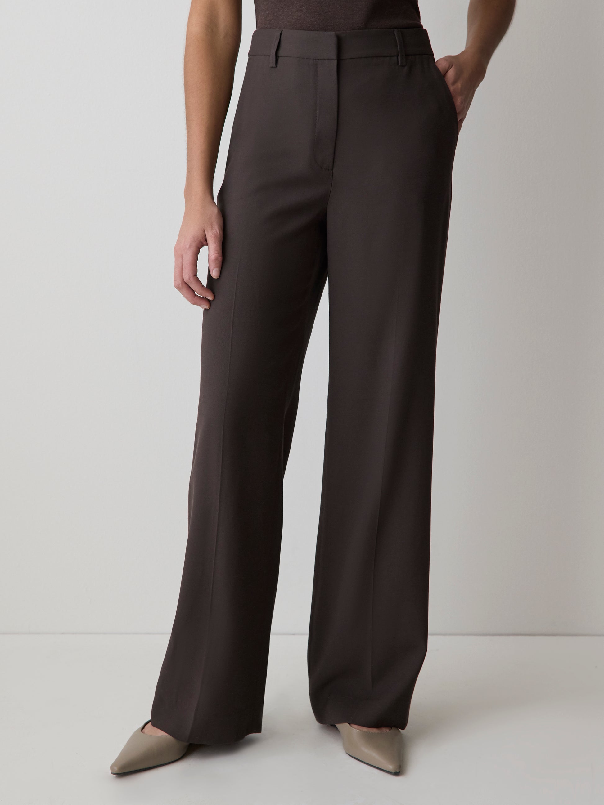 Wide-Leg High-Rise Pant