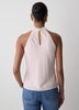 Woven Silky Crepe Halter Blouse