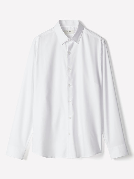 Tailored-Fit Knit-Like Dress Shirt