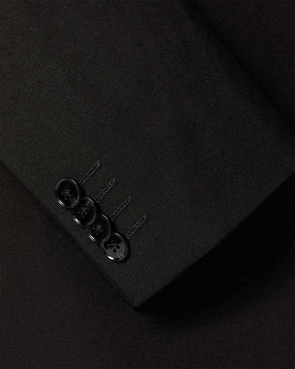 Essential Slim Fit Black Wool-Blend Suit Blazer