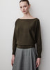 Off Shoulder Knit Sweater 100% Merino Wool