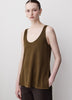 Linen-Blend U-Neck Loose Tank