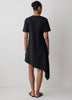 Asymmetric Cotton Jersey Knit Dress