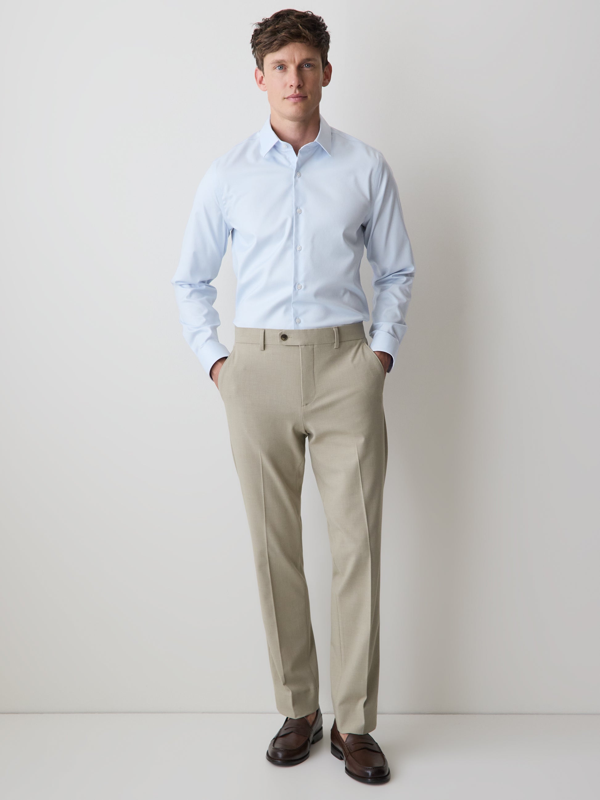 Slim-Fit White Dress Shirt