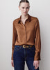 Woven Satin Long Sleeve Shirt