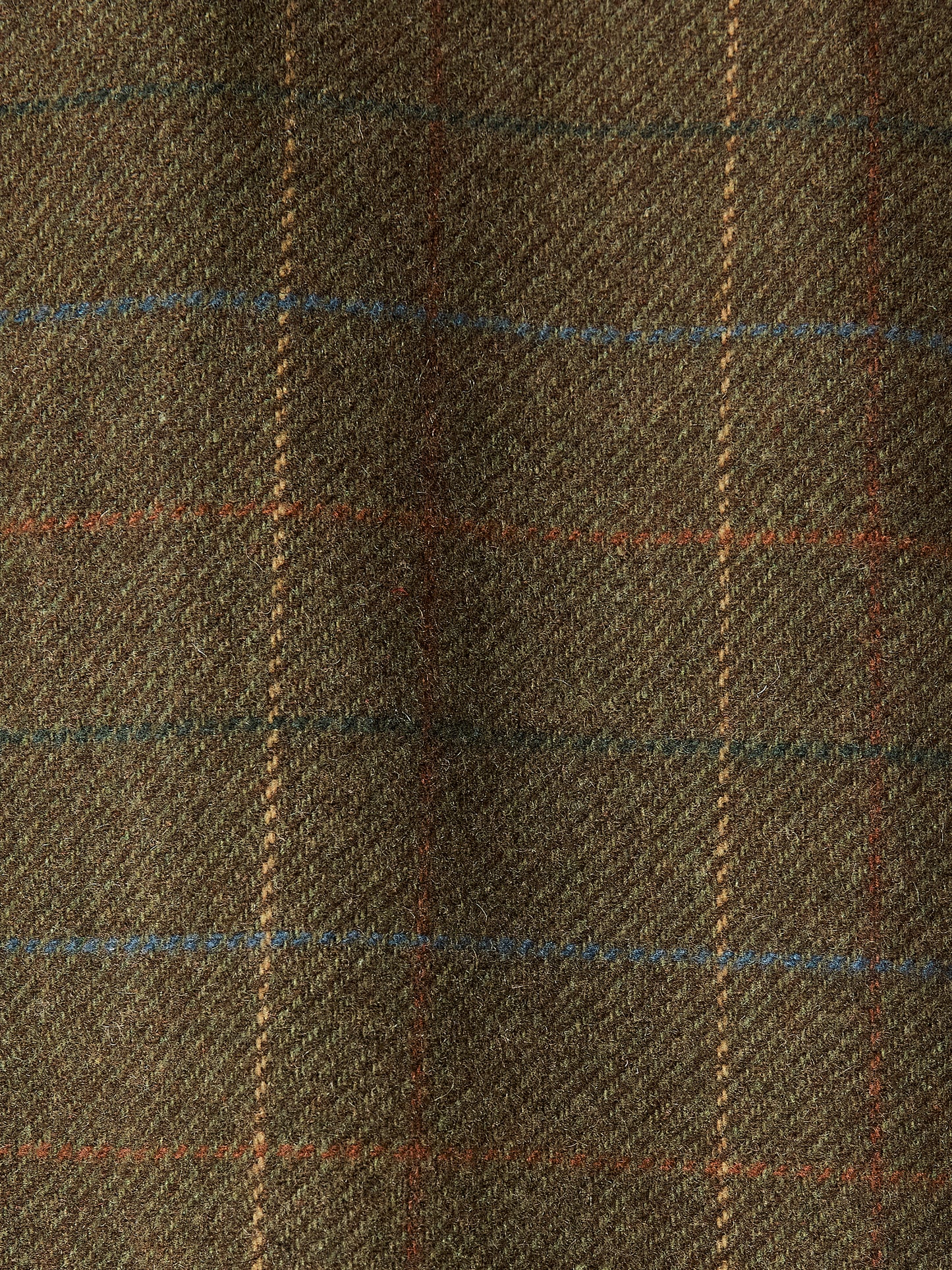 Wool Blend Check Overshirt Tailored Collar