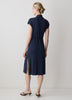 Knit Midi Dress With Belted Neck