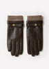 Sheepskin Gloves With Leather Tab