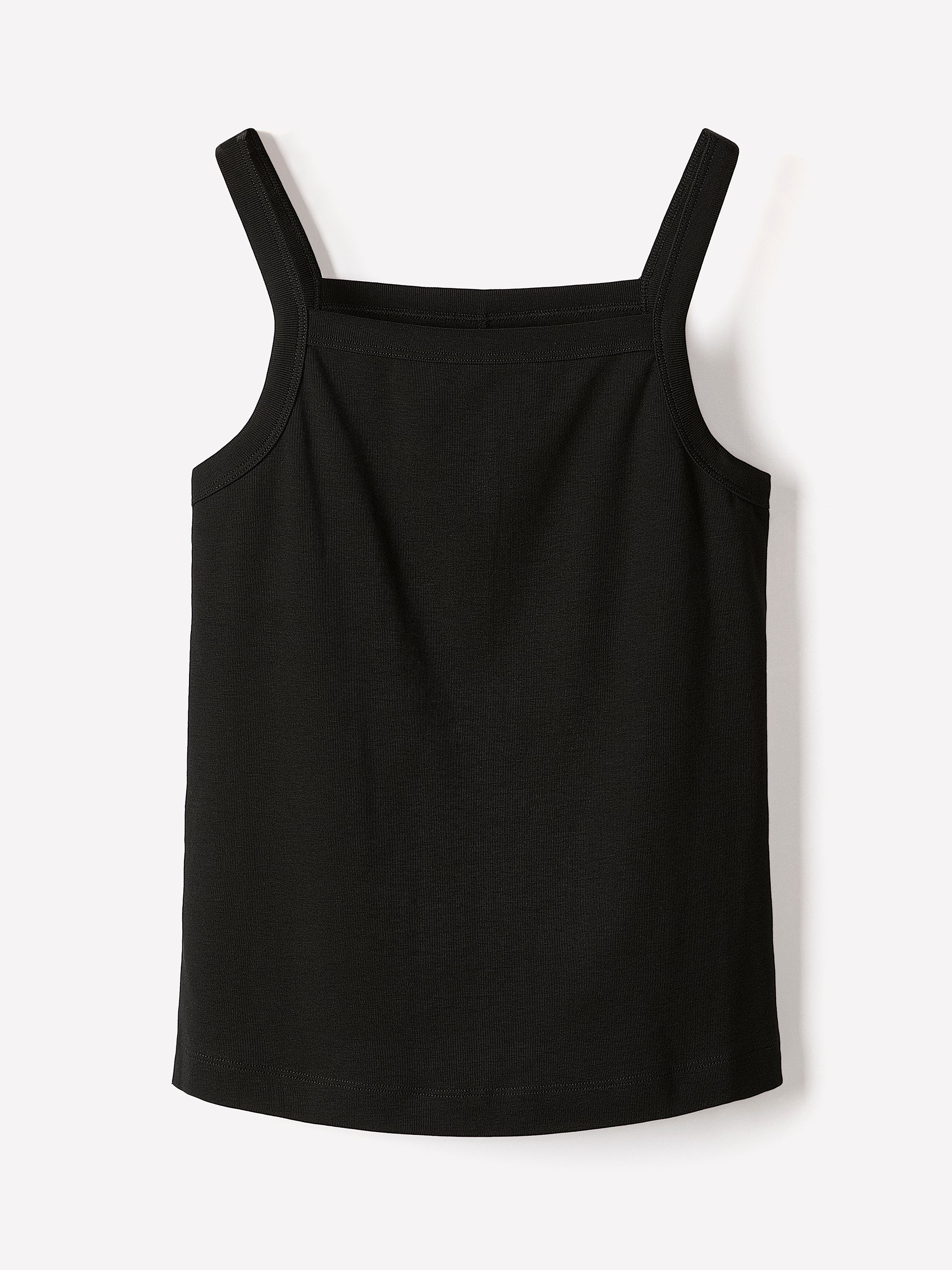 Knit Tank Top Squared Neck Organic Cotton