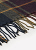 Plaid Scarf with Fringes