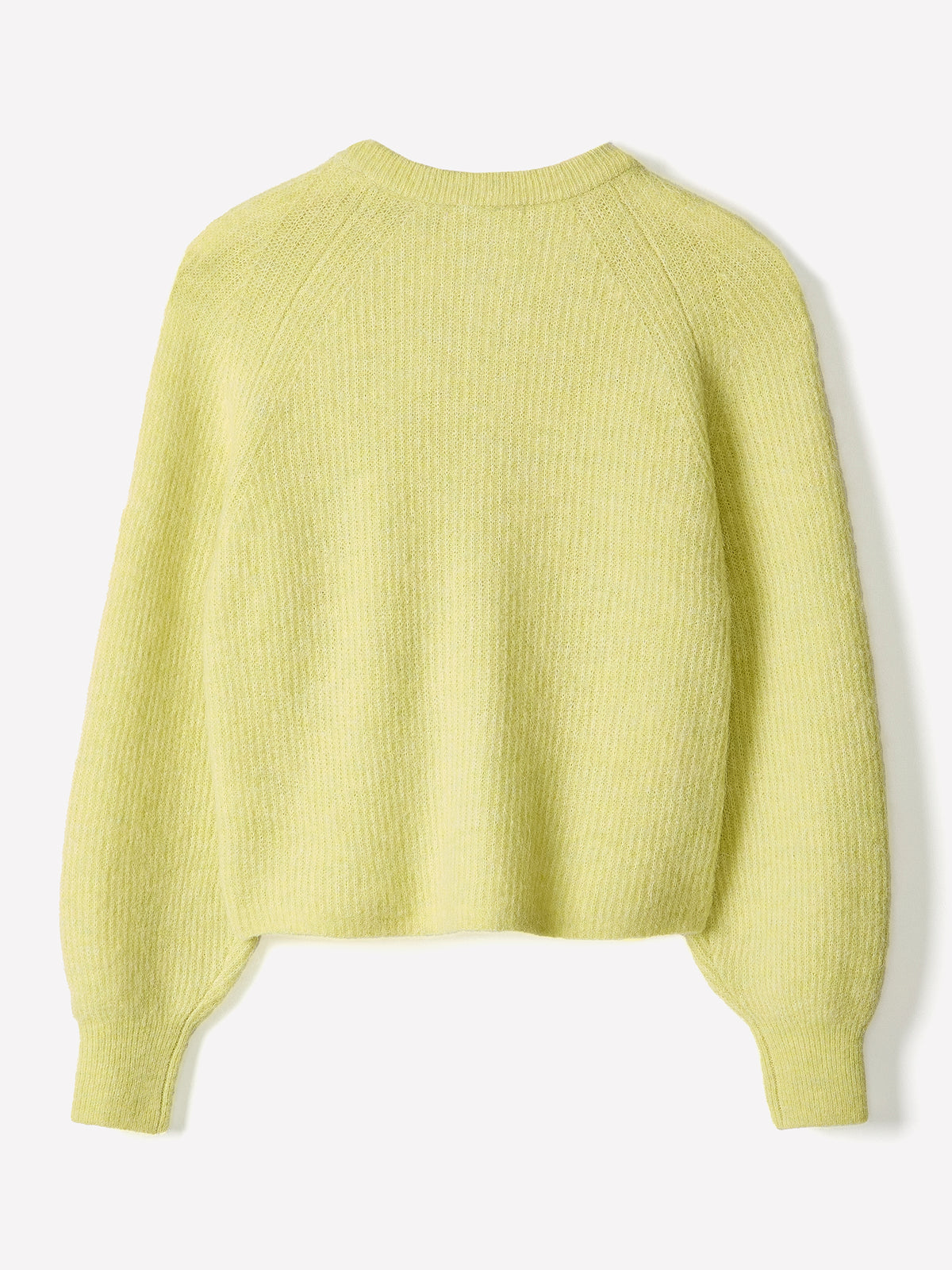 Wool-Blend Long-Sleeve Crew-Neck Cardigan