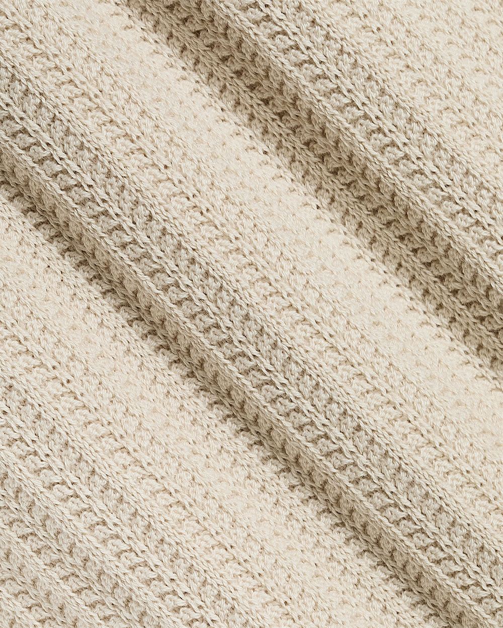 Pull Polo Texturé à Manches Courtes