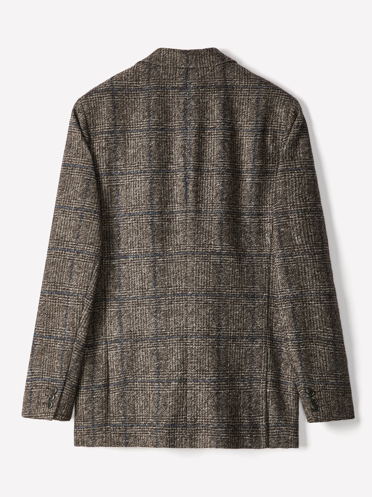 Plaid Wool-Blend Blazer