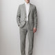 Slim-Fit Checkered Grey Suit Pant