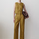 Wide-Leg High-Rise Linen-Blend Pant