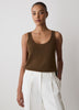 Linen-Blend U-Neck Loose Tank