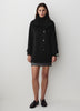 Woven Wool Blend Double Breasted Coat
