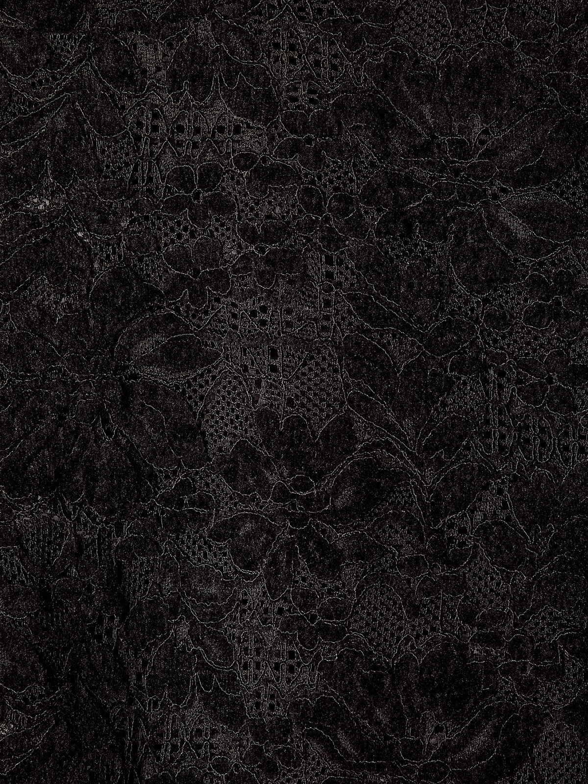 Long-Sleeve Mock-Neck Lace Top