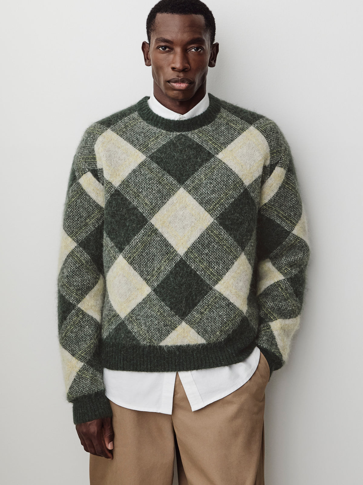 Wool-Blend Crew-Neck Sweater