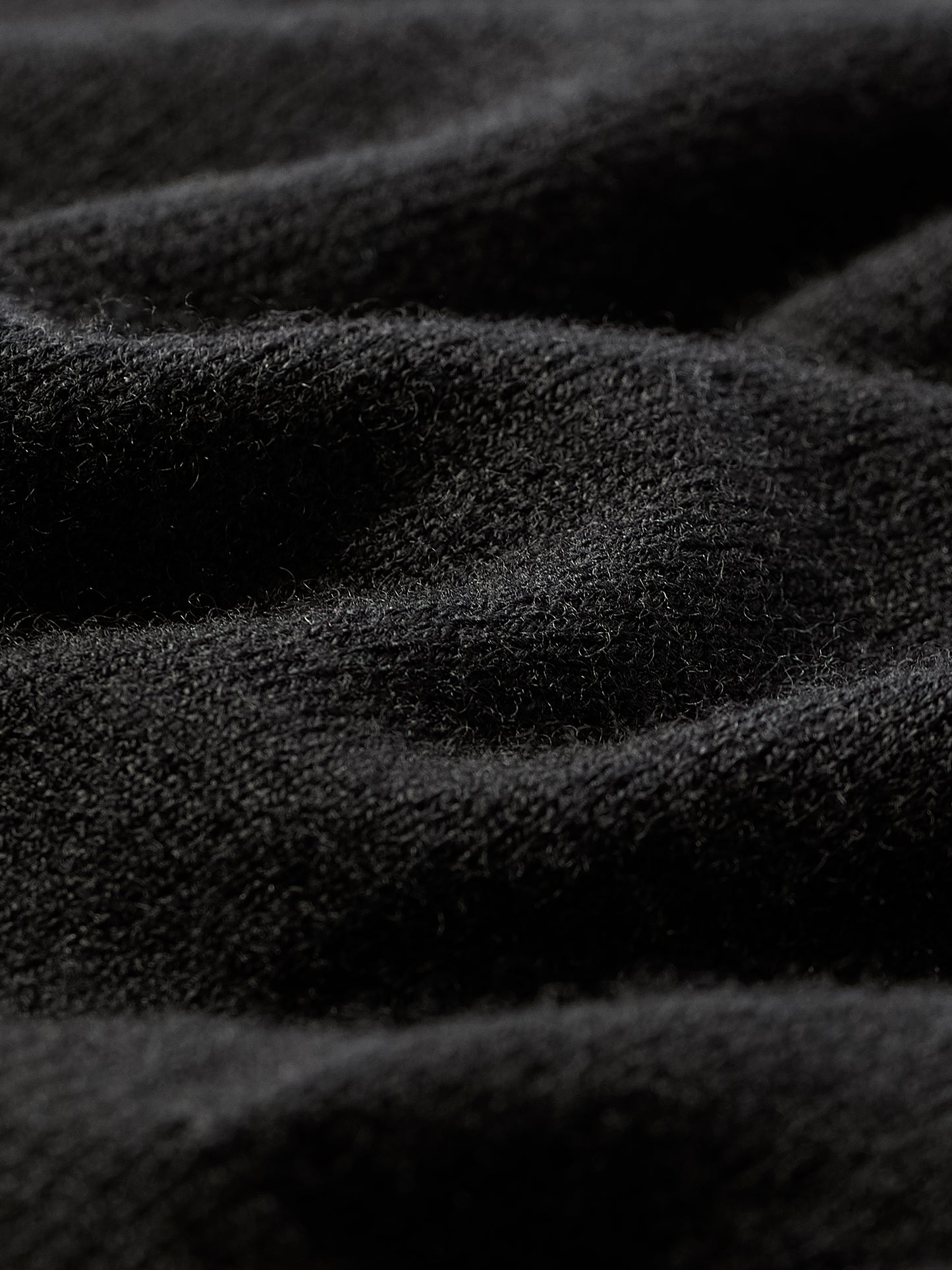 Knit Sweater Extra Fine Merino Wool Mock Neck
