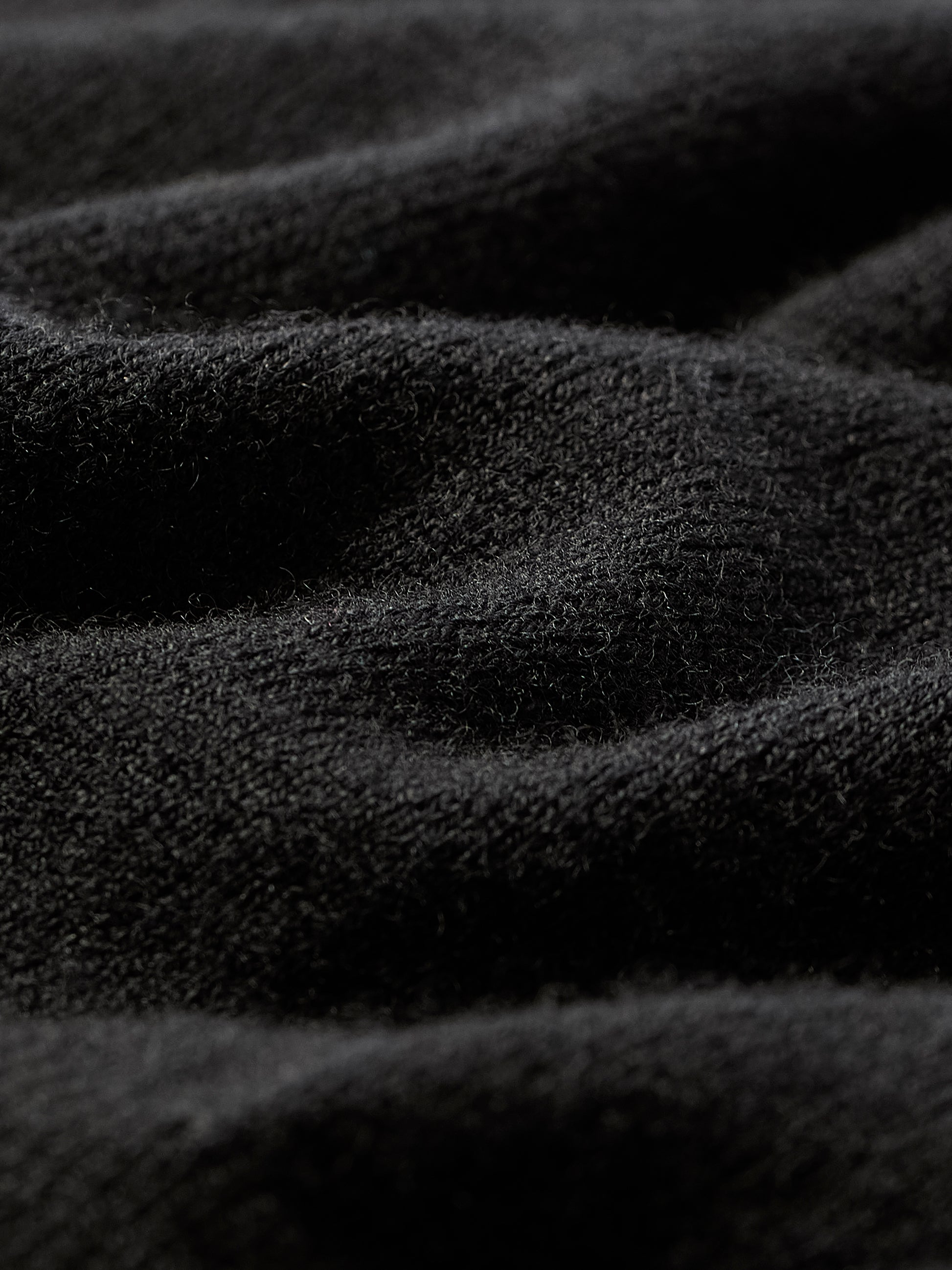 Knit Sweater Extra Fine Merino Wool Mock Neck