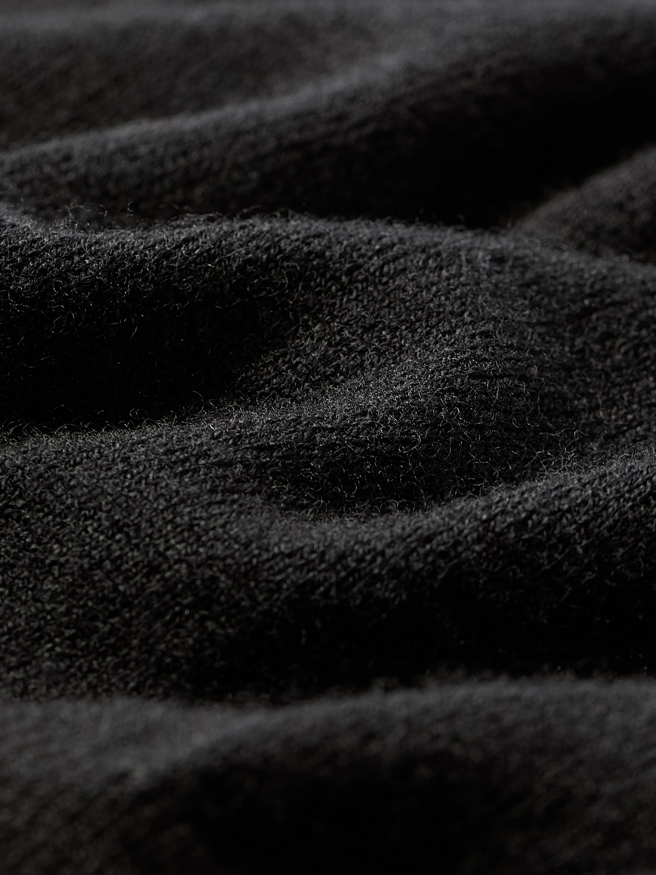 Knit Sweater Extra Fine Merino Wool Mock Neck