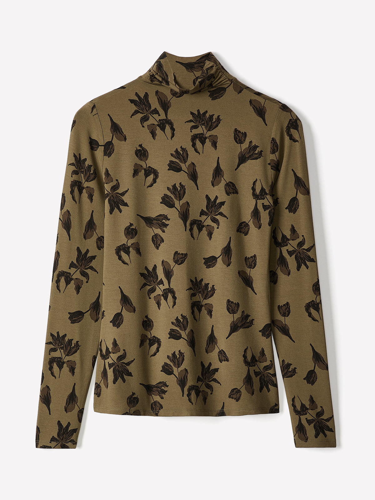 Long-Sleeve Mock-Neck Top