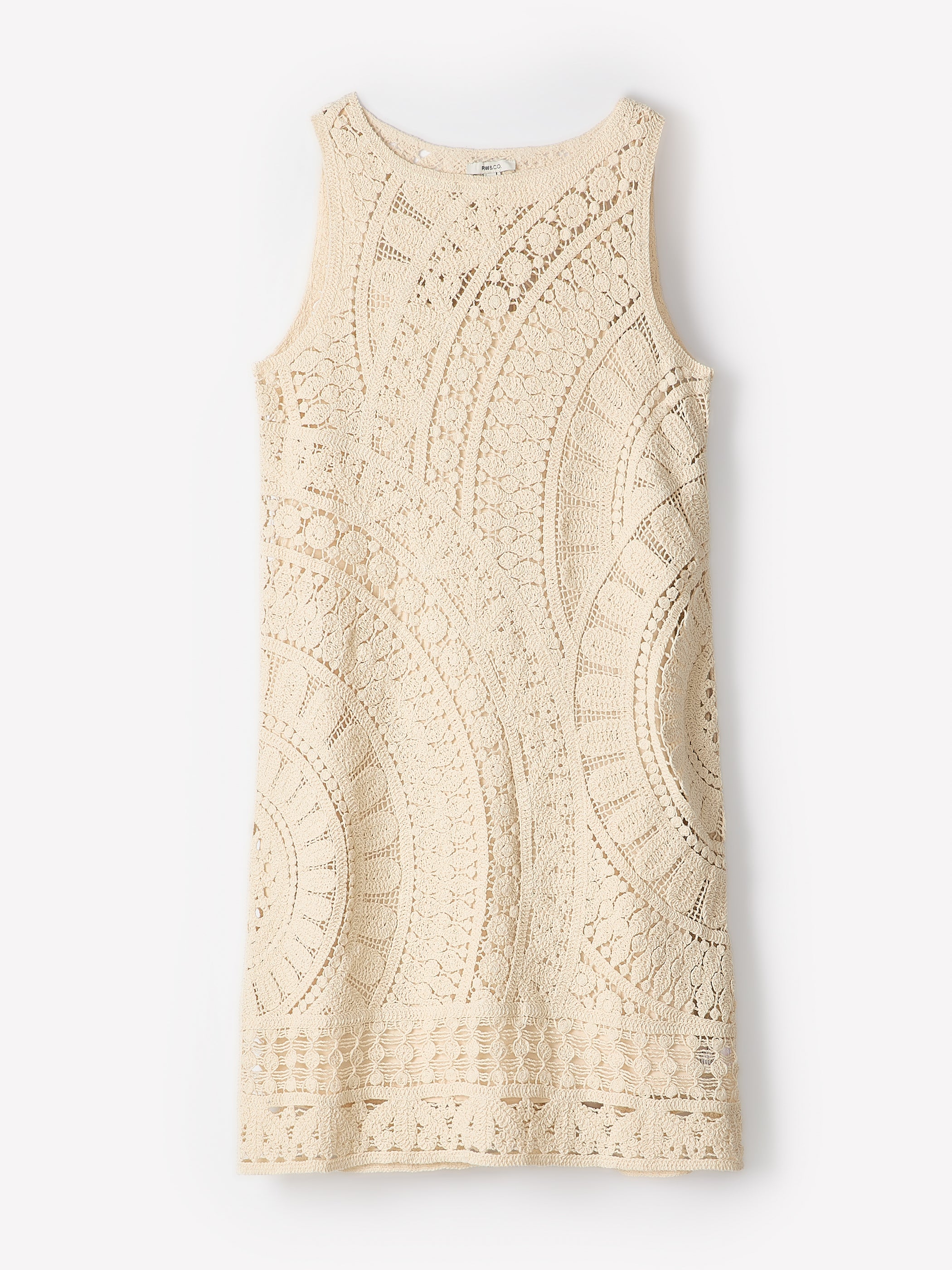 Sleeveless Crochet Mini Dress