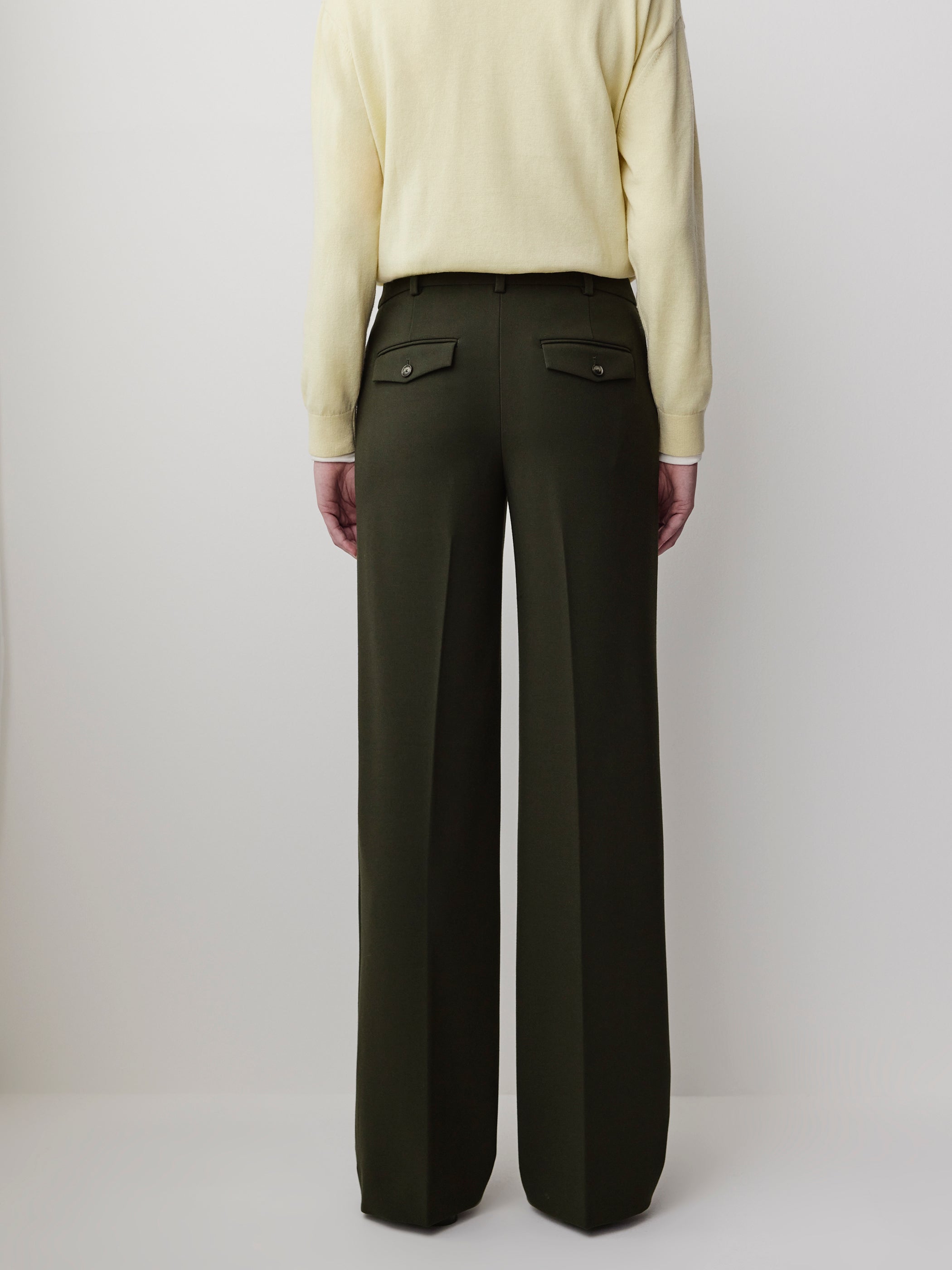 Mid-Rise Wide-Leg Heavy Twill Pant