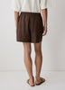 Linen-Blend Mid-Rise Pull-On Short