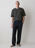 Oversized Short-Sleeve Crew-Neck Tee with Print