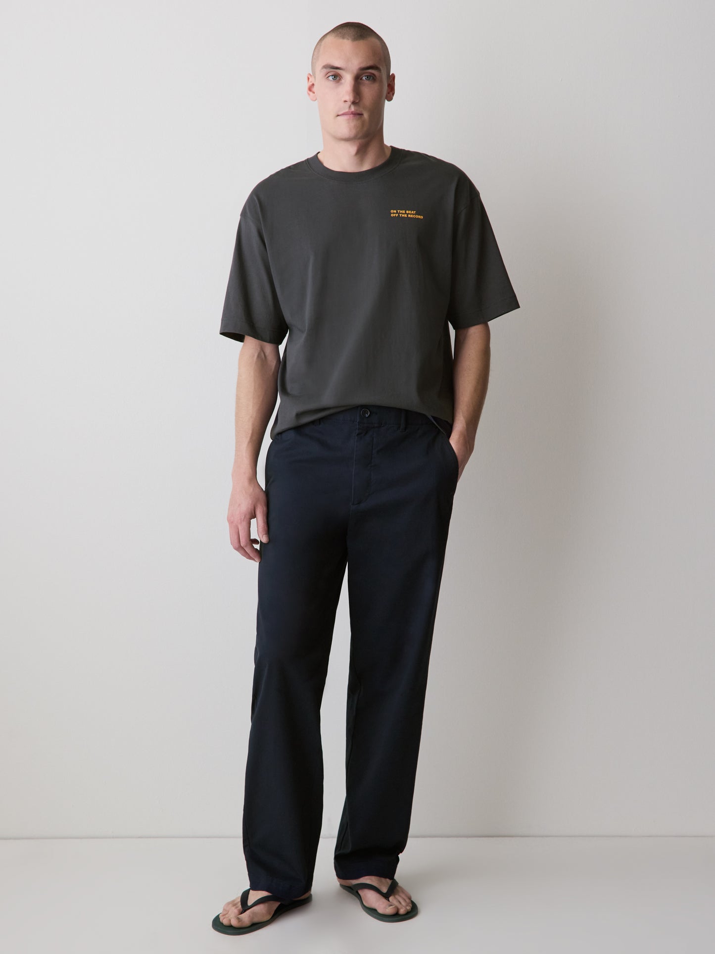 Oversized Short-Sleeve Crew-Neck Tee with Print