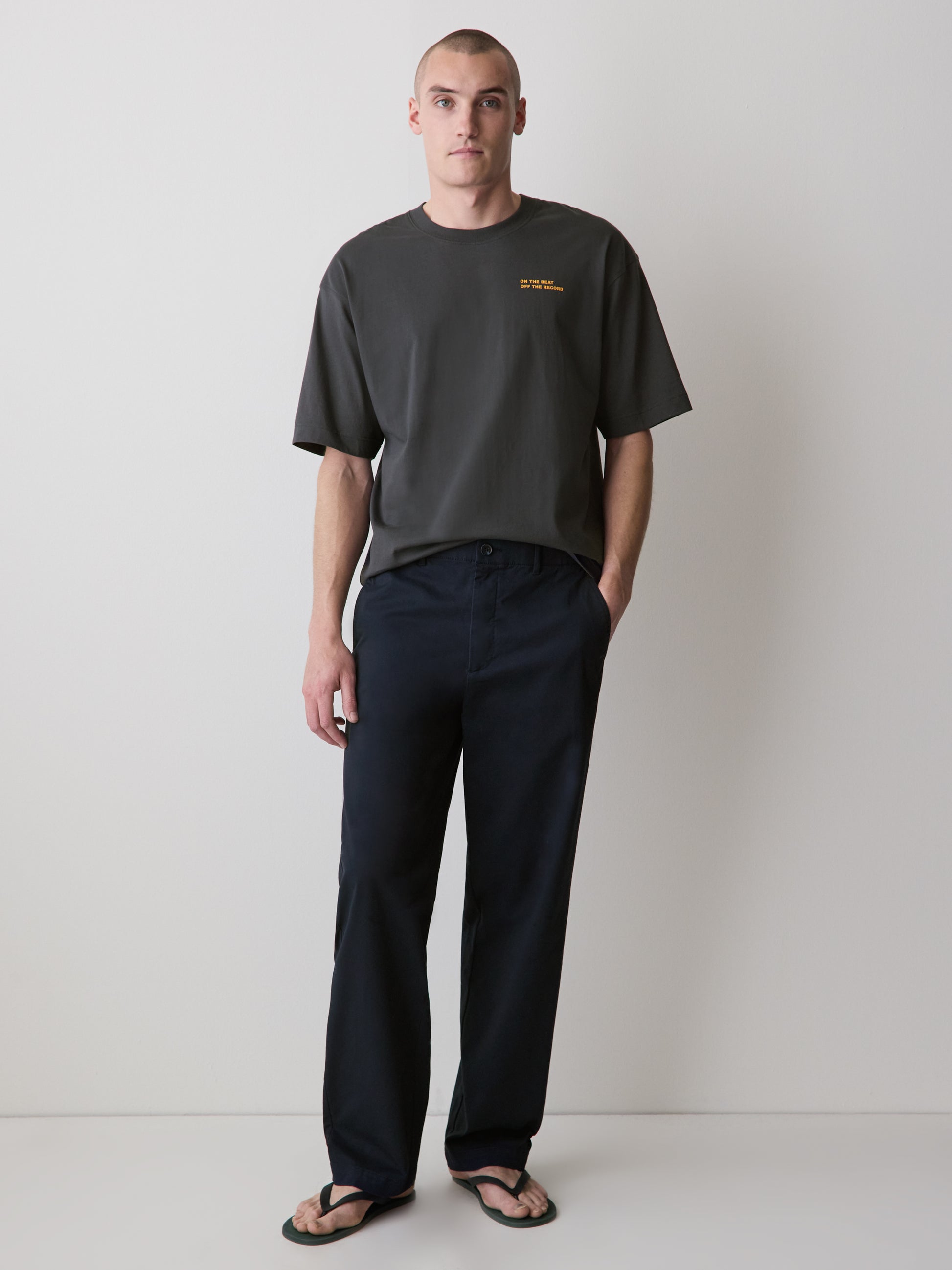 Oversized Short-Sleeve Crew-Neck Tee with Print