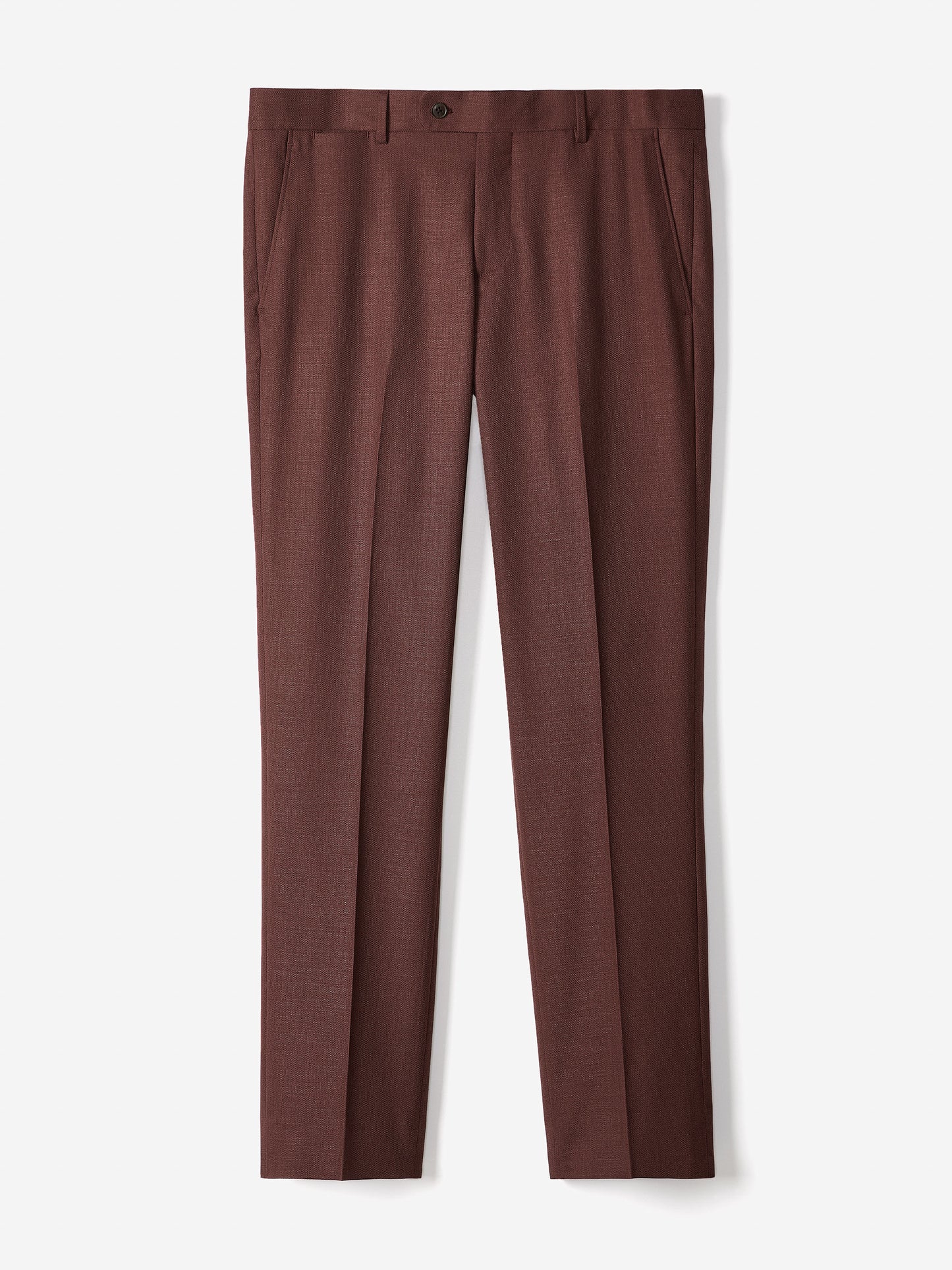 Slim-Fit Deep Berry Suit Pant