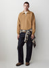 Long-Sleeve Half-Zip Polo Sweater