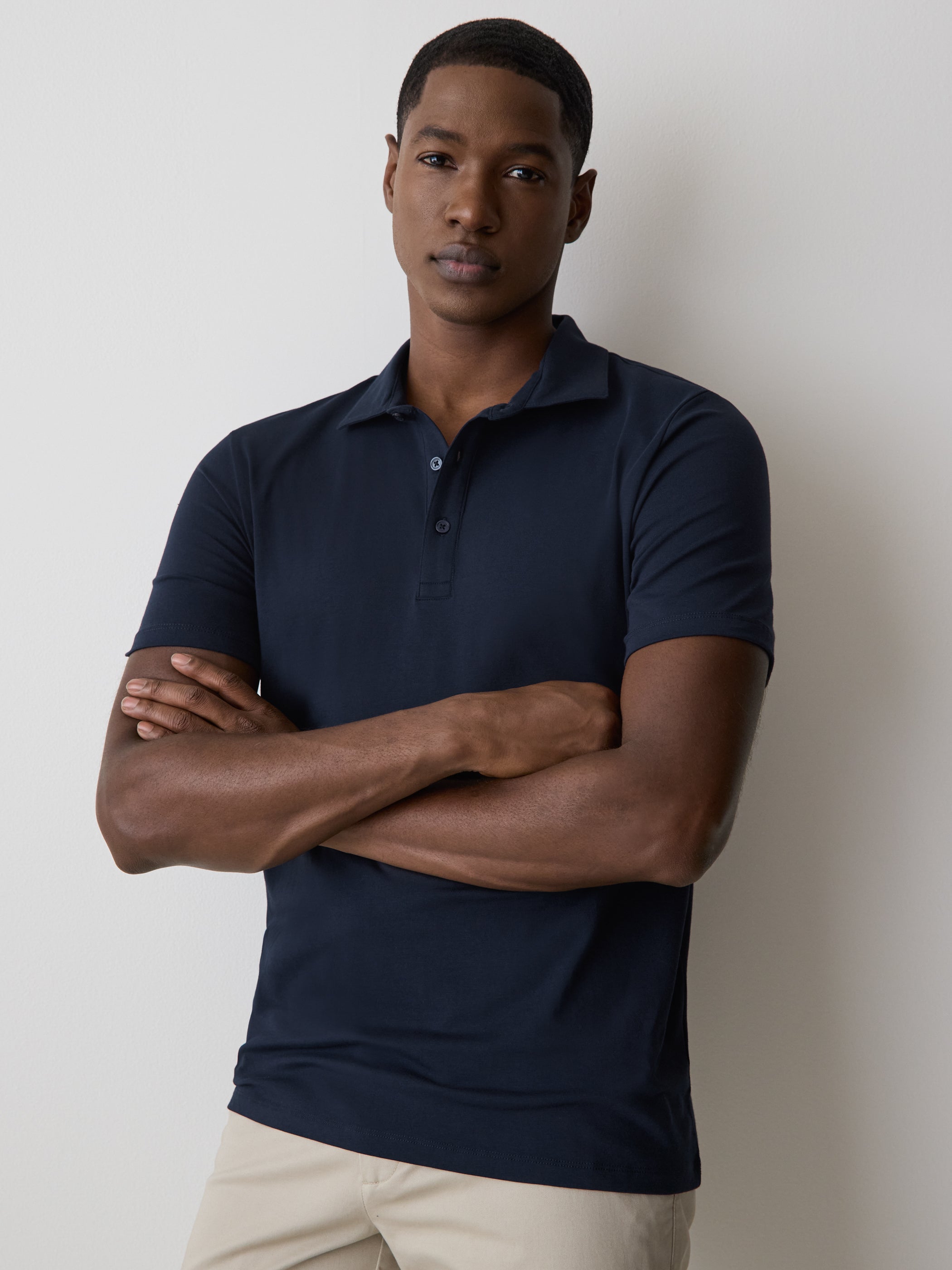 Polo Jersey à Manches Courtes en Coton Supima (R)