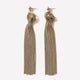 Chandelier Earrings Long Knotted Metal Design