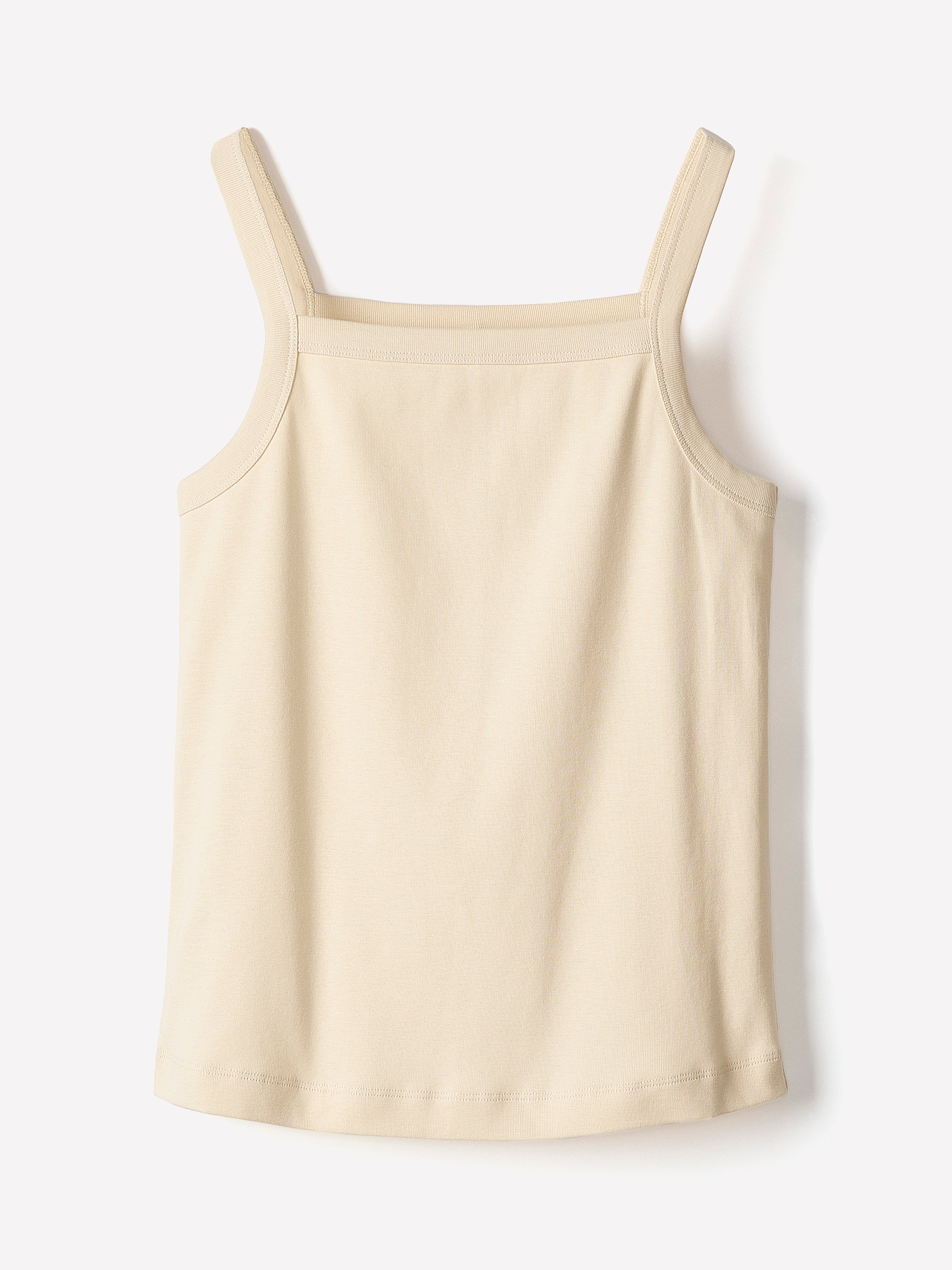 Knit Tank Top Squared Neck Organic Cotton