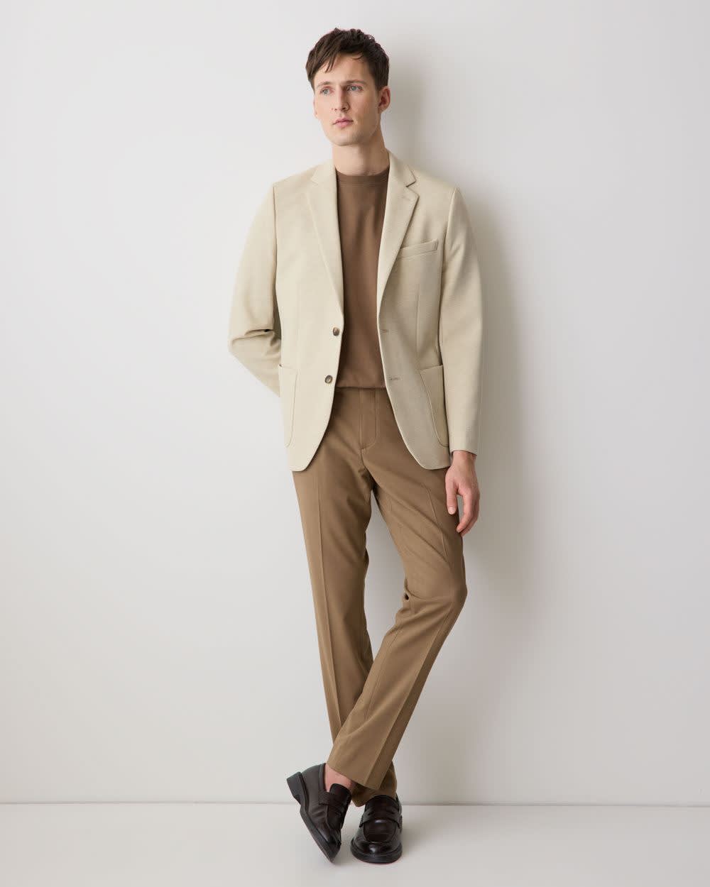 Veston en Tricot à Coupe Étroite