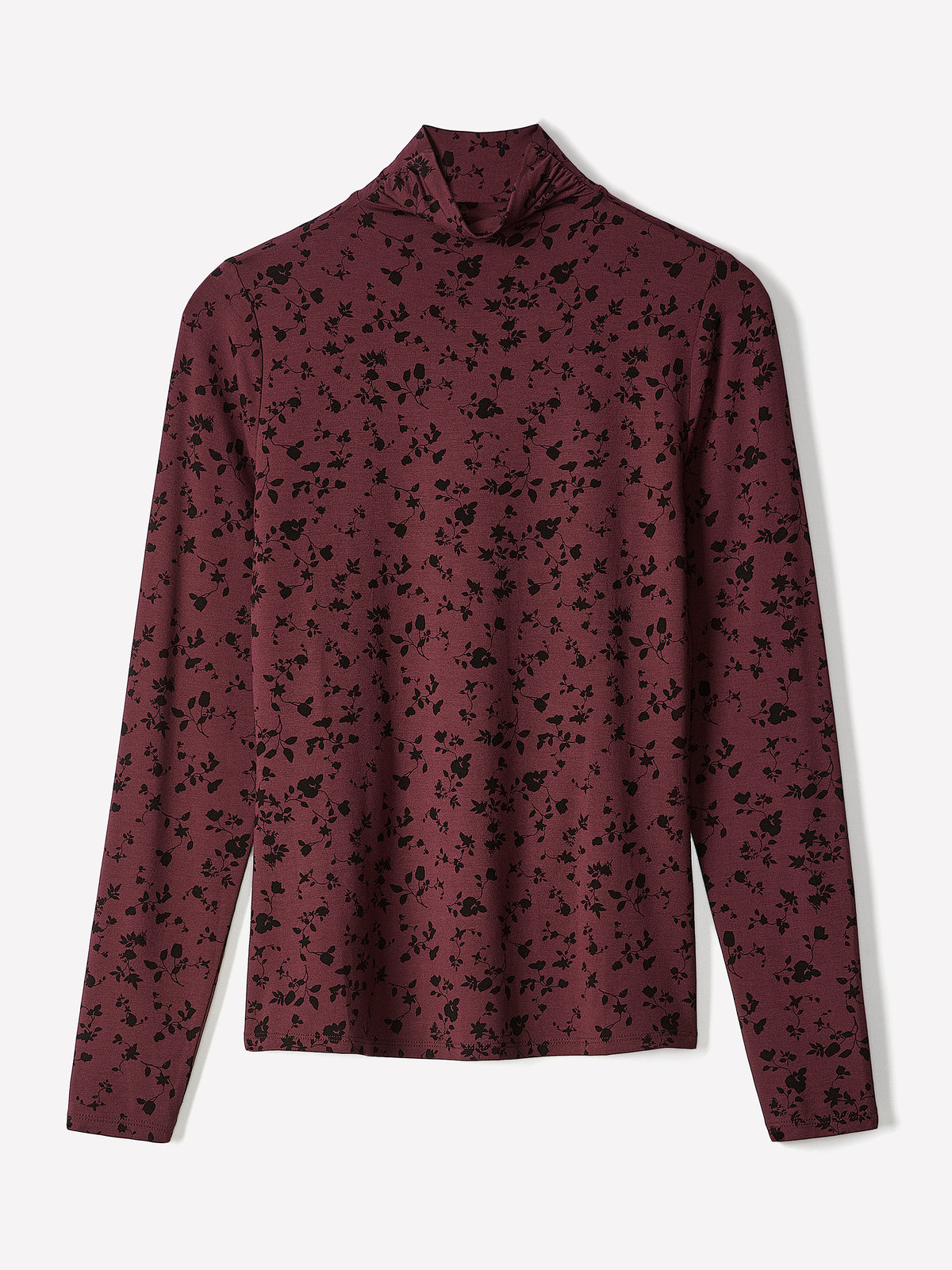 Long-Sleeve Mock-Neck Top