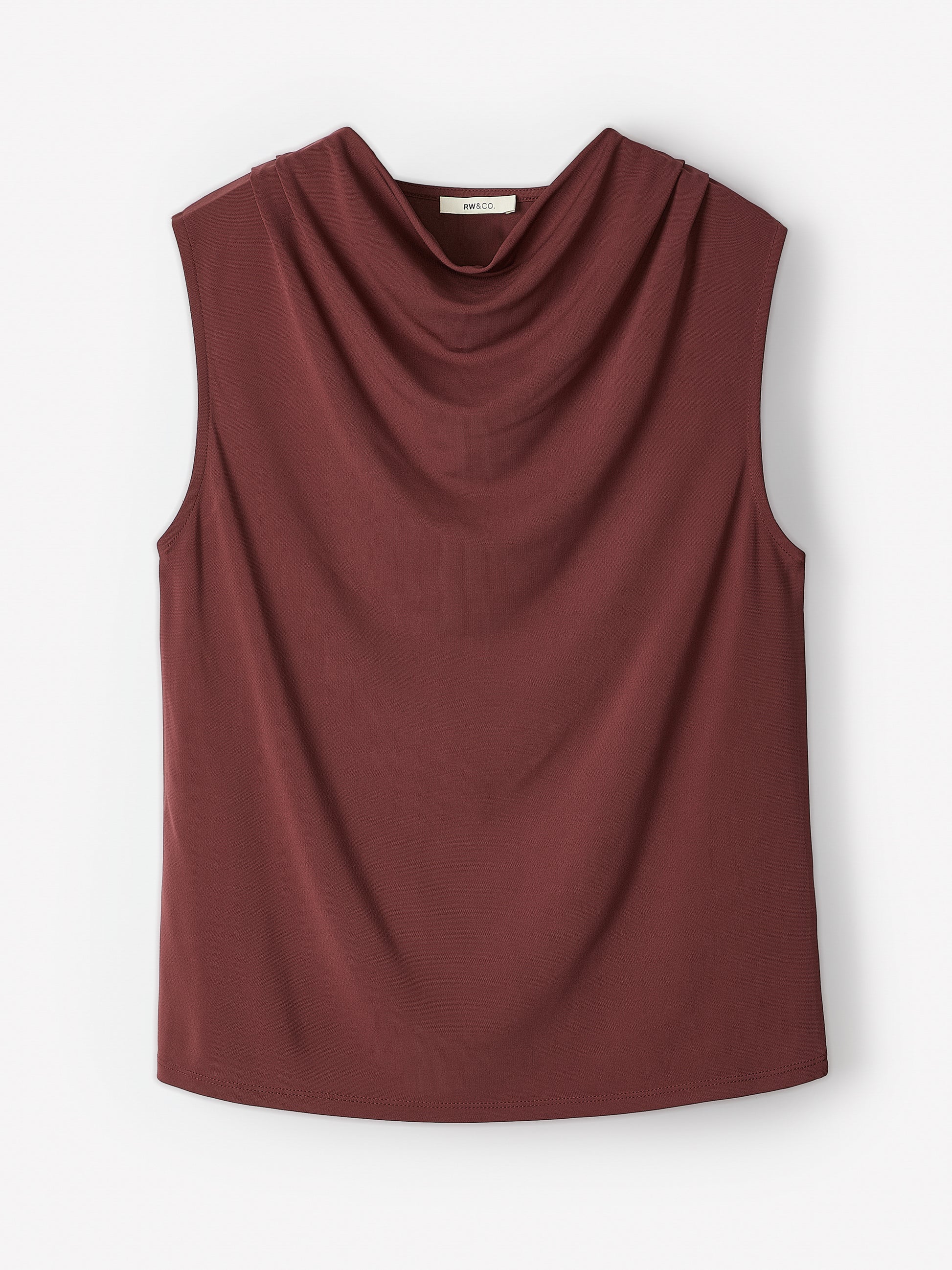 Sleeveless Top with Cowl Neckline